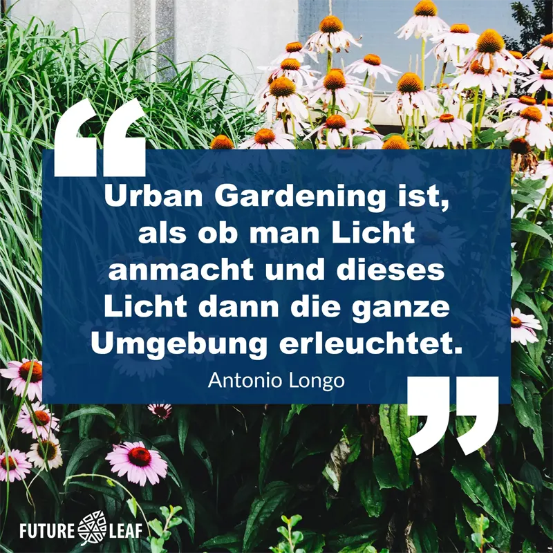 Zitat Urban Gardening Antonio Longo